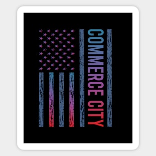 Blue Red Flag - Commerce City Sticker